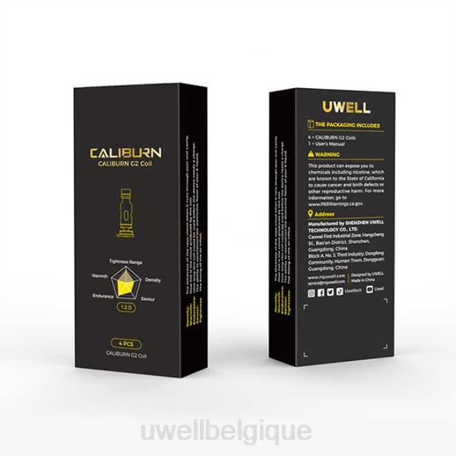 UWELL CALIBURN G2 bobines | paquet de 4 un2 maillé-h 1,2ohm 2VTX2 | UWELL BRUXELLES