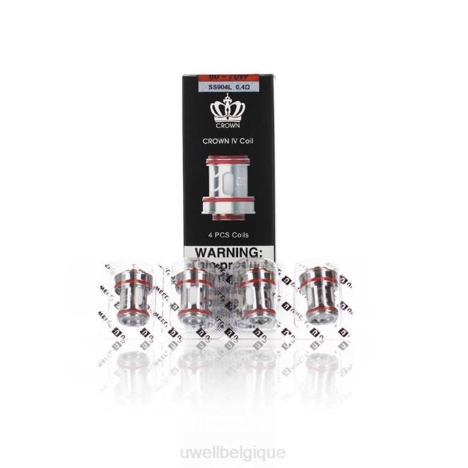 UWELL CROWN 4 bobines de remplacement (paquet de 4) un2 double maille 0,23 ohm 2VTX184 | UWELL VAPE POD
