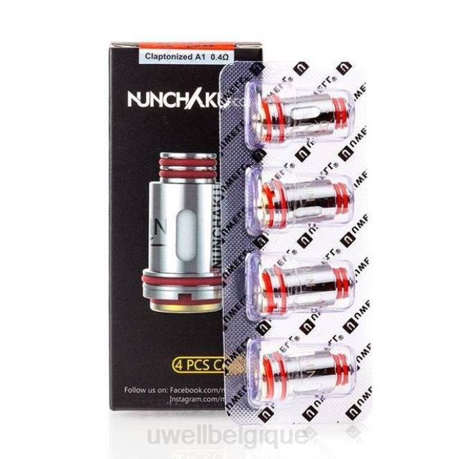 UWELL NUNCHAKU bobines (paquet de 4) 0,25 ohm 2VTX261 | UWELL BELGIQUE