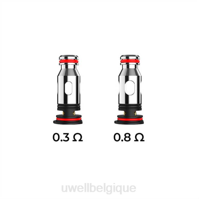 UWELL PA bobines de remplacement 0,8 ohm (paquet de 4) 2VTX83 | UWELL VAPE JETABLE