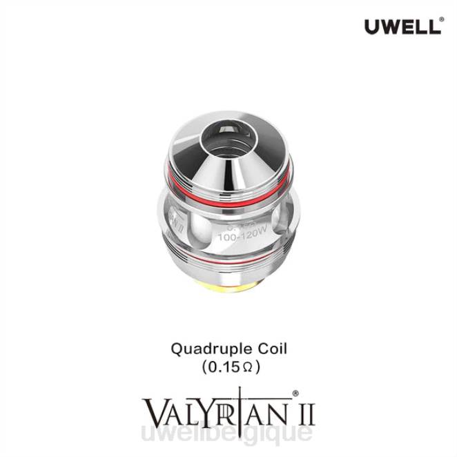 UWELL VALYRIAN 2 bobines de remplacement (paquet de 2) quadruple 0,15 ohm 2VTX31 | UWELL BELGIQUE