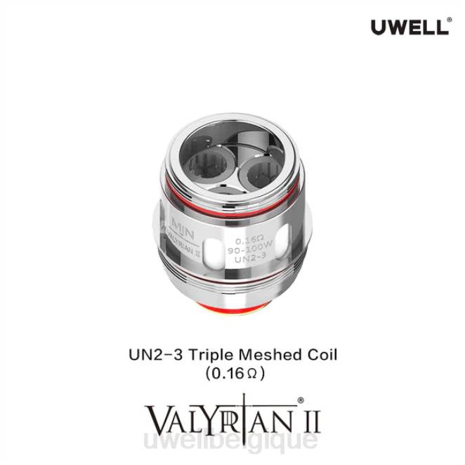 UWELL VALYRIAN 2 bobines de remplacement (paquet de 2) un2-3 triple maille 0,16 ohm 2VTX30 | UWELL VAPE FOR SALE