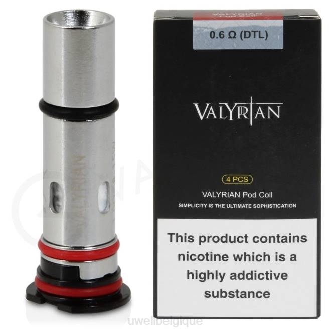 UWELL VALYRIAN bobines de remplacement de pod (paquet de 4) 0,6 ohm dtl 2VTX34 | UWELL VAPE POD