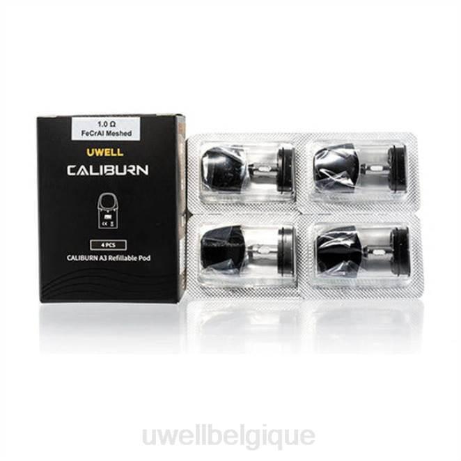 UWELL CALIBURN A3 dosettes de remplacement | paquet de 4 1,0 ohm 2VTX18 | UWELL PRIX