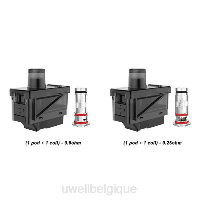 UWELL HAVOK V1 set de coil pod 1 pod + 1 coil 0,25 ohm 2VTX274 | UWELL VAPE POD