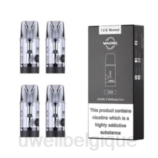 UWELL WHIRL F dosettes (paquet de 4) 1,2 ohm 2VTX198 | UWELL PRIX