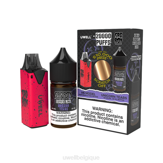 UWELL V6 appareil jetable + jus daddy\'s vapor 30ml - pack collab clr : jaune/flv : folie pastèque 50mg 2VTX220 | UWELL VAPE FOR SALE