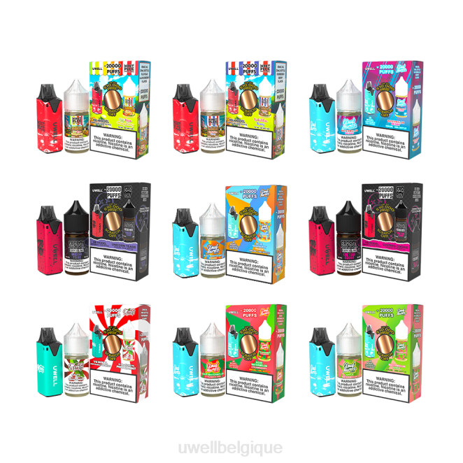 UWELL V6 appareil jetable + jus daddy\'s vapor 30ml - pack collab clr : rouge/flv : ananas feijoa goyave 48 mg 2VTX207 | UWELL E CIGARETTE