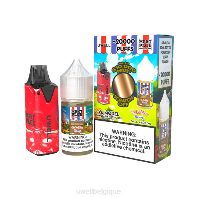 clr : rouge/flv : baie interdite 48 mg
