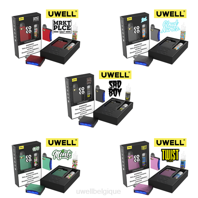 UWELL CALIBURN AK3 kit + pods a3s 0.8ohm (x2) + vapeur de papa 10ml sels 50mg crl : rose/flv : limonade aux baies 2VTX246 | UWELL VAPE PRICE